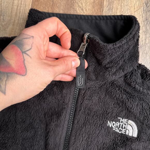 The North Face Osito Fleece Jacket Women's Small Black Sherpa Exploring 6347 - Picture 6 of 14